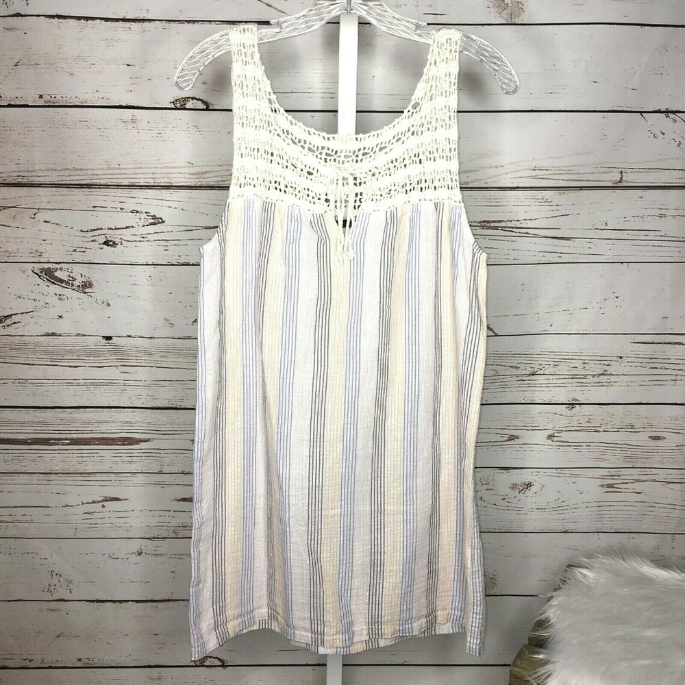 Begum Crochet Detail Tunic Top Size M